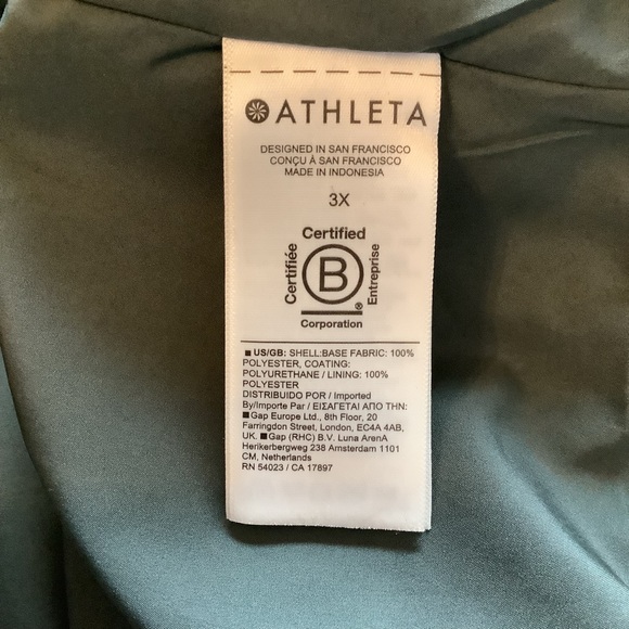 Athleta Rainout Sutra Bali Green Long Trench 3X - Picture 12 of 12